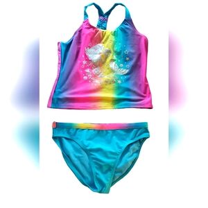 Wonder Nation Girls Mermaid Magic 2‎ Pc Swimsuit Size XL (14/16)